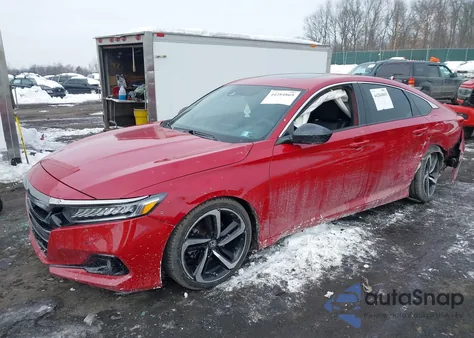2021 Honda Accord Sport 2.0T z USA, uszkodzony, nr VIN 1HGCV2F3XMA012590